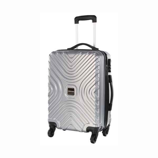 Americano 50cm (20 inch) Wavey Square Silver Trolley Bag