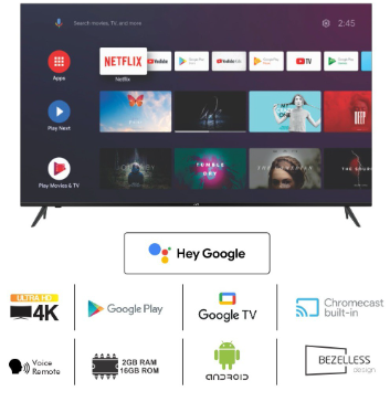JVC 164 cm (65 inch) QLED Ultra HD (4K) Smart Google TV  (LT-65NQ7115C)