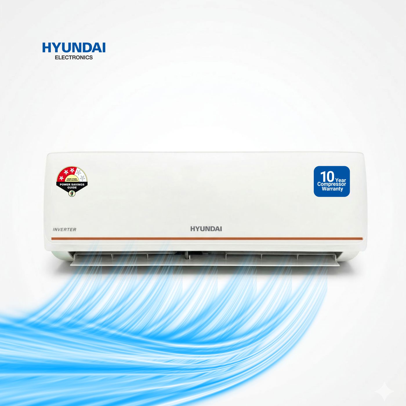 Hyundai | 1.5 Ton | Inverter Split Air Conditioner | HY3SMD18K3IN-JA | 3 Star High Cooling (White)