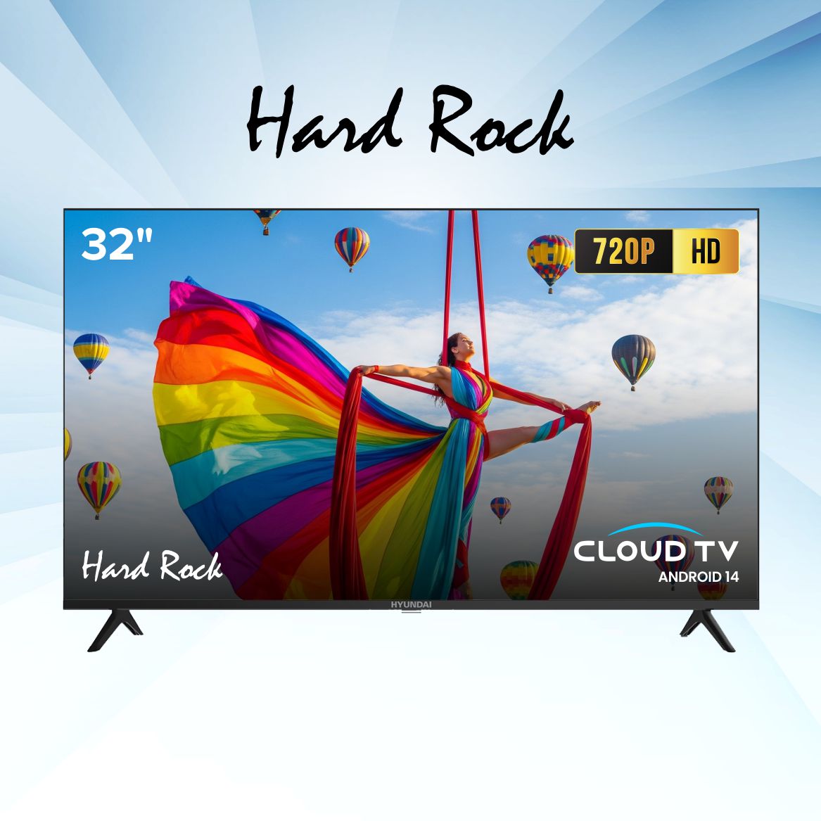 Hardrock 32 Inch HD Cloud Smart TV – Android 14, 1366×768 HD Display
