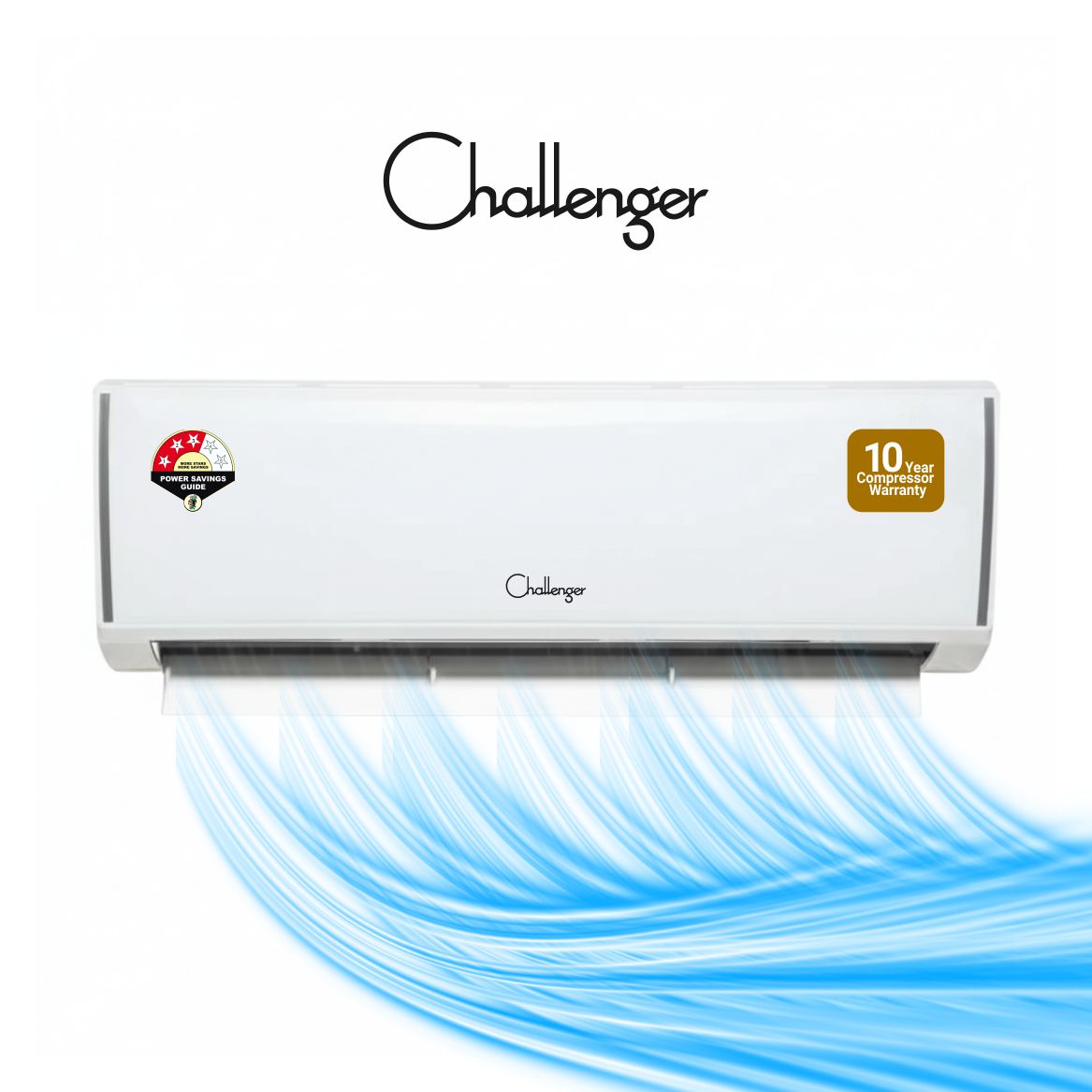 Challenger Split AC with 100% Copper Condenser, 4-Way Air Deflection, Air Carbon Filter & Anti-Rust Coating