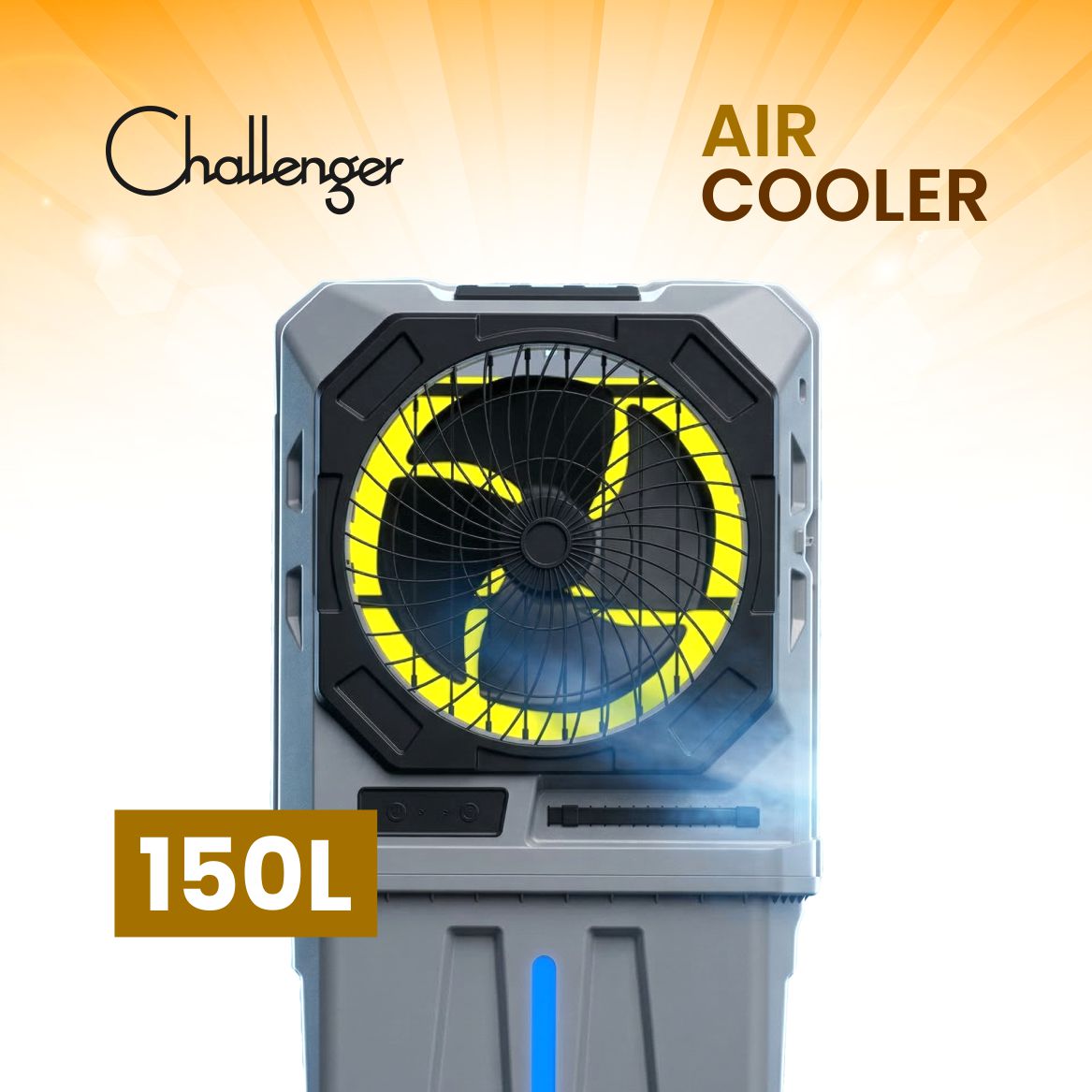 CHALLENGER Desert Air Cooler | Honeycomb Pads | Heavy-duty Fan
